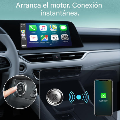 Tadcov Mini Wireless Carplay for iPhone and Apple, Automatic Connection, Convert Wiring to Wireless, Plug & Play, Wireless USB Car Play Dongle for Apple Car (iOS 10+, 2015+), 1Pcs