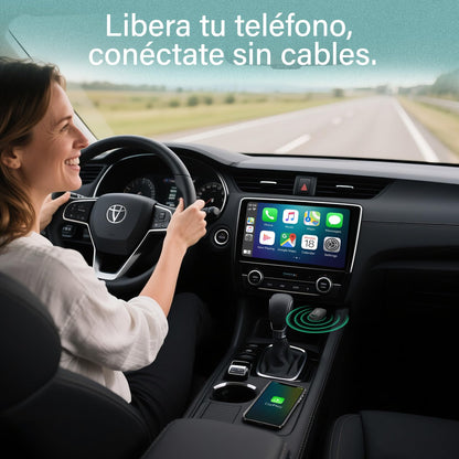 Tadcov Mini Wireless Carplay for iPhone and Apple, Automatic Connection, Convert Wiring to Wireless, Plug & Play, Wireless USB Car Play Dongle for Apple Car (iOS 10+, 2015+), 1Pcs