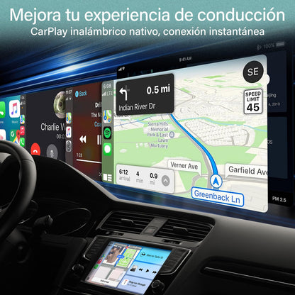 Tadcov Mini Wireless Carplay for iPhone and Apple, Automatic Connection, Convert Wiring to Wireless, Plug & Play, Wireless USB Car Play Dongle for Apple Car (iOS 10+, 2015+), 1Pcs