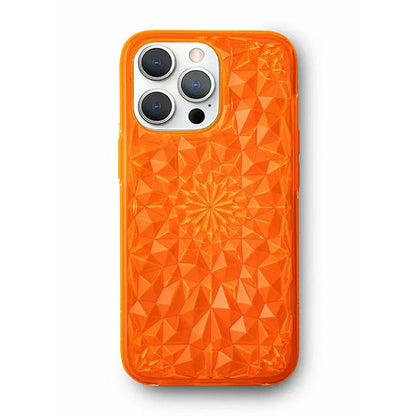 Neon Orange Kaleidoscope iPhone Case