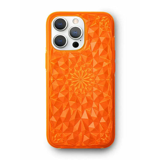 Neon Orange Kaleidoscope iPhone Case
