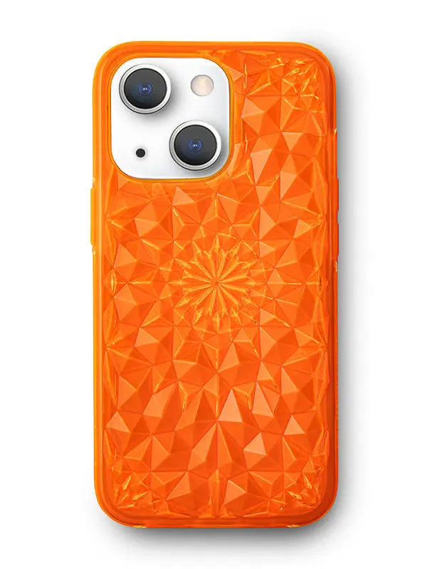 Neon Orange Kaleidoscope iPhone Case