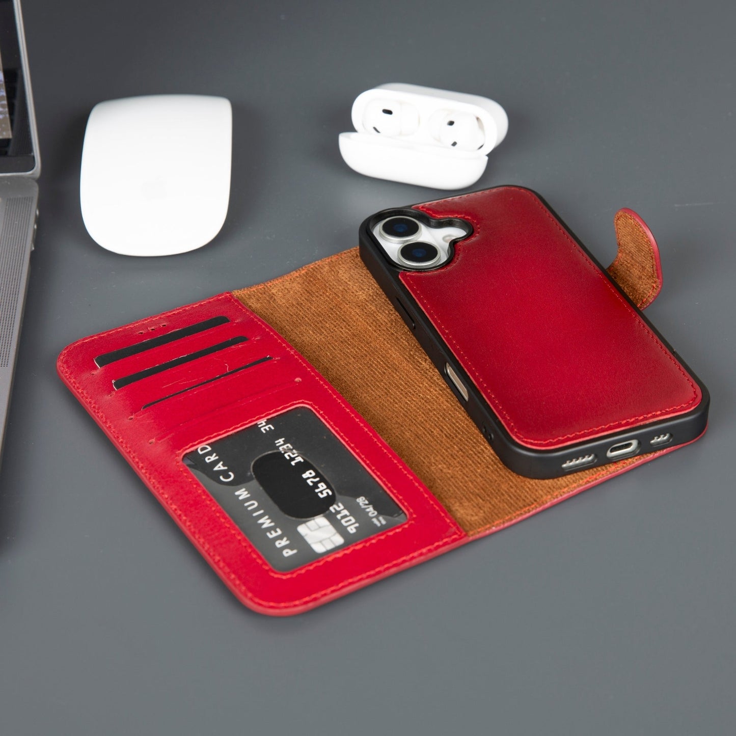 Casper iPhone 17 Leather Wallet Case – MagSafe Compatible